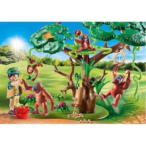 Playmobil 70345 - Orangutans with Tree - Family Fun