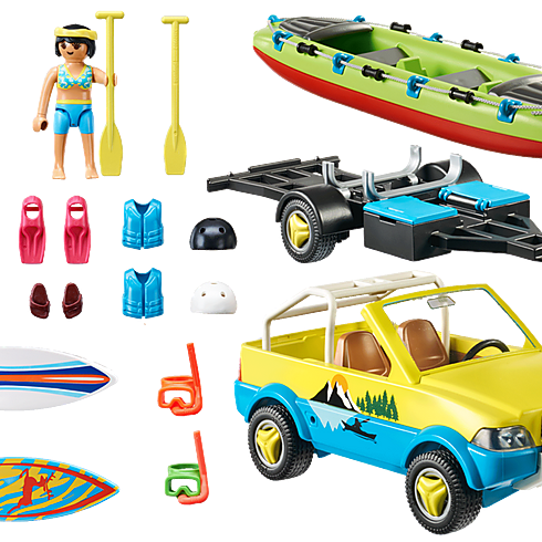 Playmobil 70436 - Beach Car with Canoe- Family Fun
