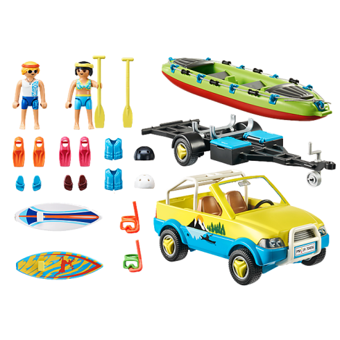 Playmobil 70436 - Beach Car with Canoe- Family Fun