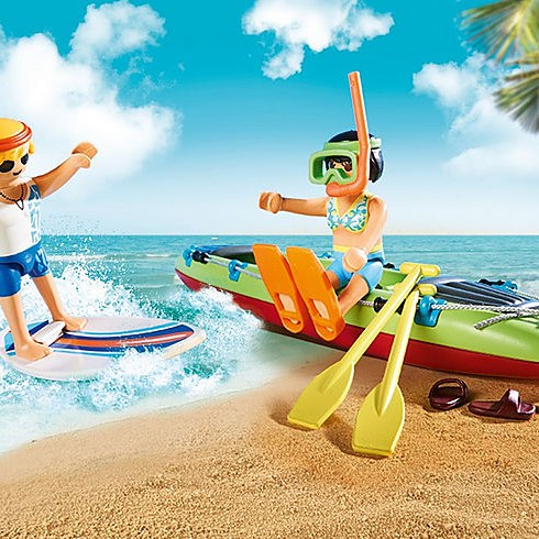 Playmobil 70436 - Beach Car with Canoe- Family Fun
