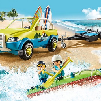 Playmobil 70436 - Beach Car with Canoe- Family Fun