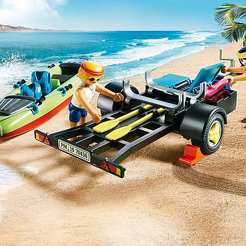Playmobil 70436 - Beach Car with Canoe- Family Fun