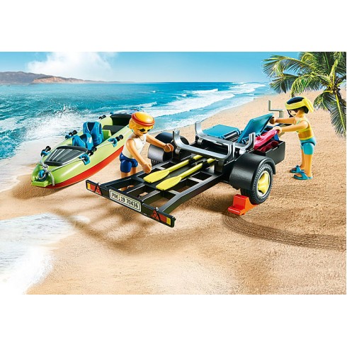 Playmobil 70436 - Beach Car with Canoe- Family Fun