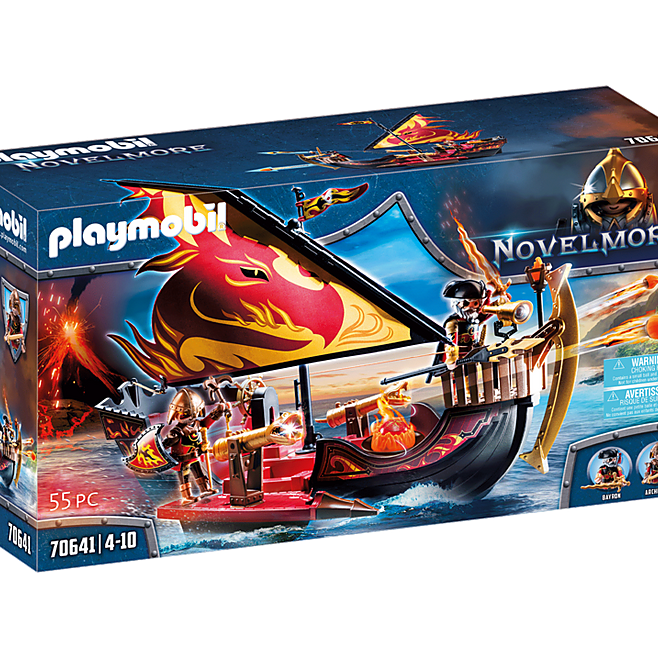 Playmobil 70641 - Burnhams Raiders Fire Ship Novelmore