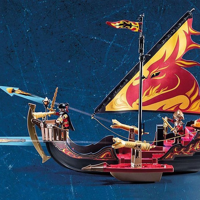 Playmobil 70641 - Burnhams Raiders Fire Ship Novelmore