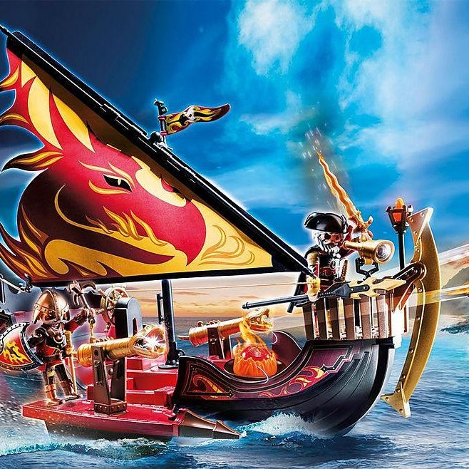 Playmobil 70641 - Burnhams Raiders Fire Ship Novelmore