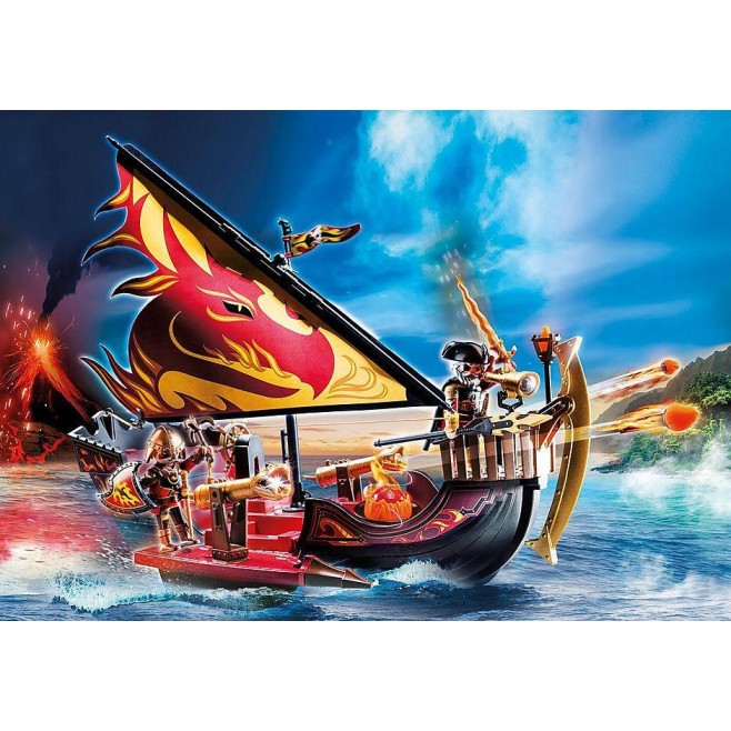 Playmobil 70641 - Burnhams Raiders Fire Ship Novelmore