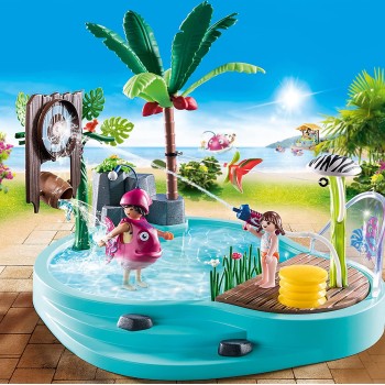 Playmobil 70610 - Small Pool with Water Sprayer - Family Fun Vacation
