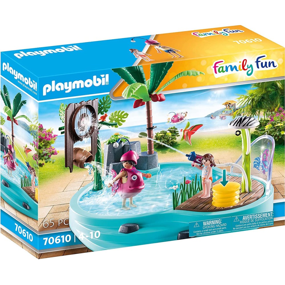 Playmobil 70610 - Small Pool with Water Sprayer - Family Fun Vacation