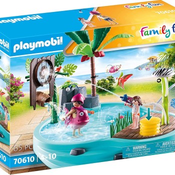 Playmobil 70610 - Small Pool with Water Sprayer - Family Fun Vacation