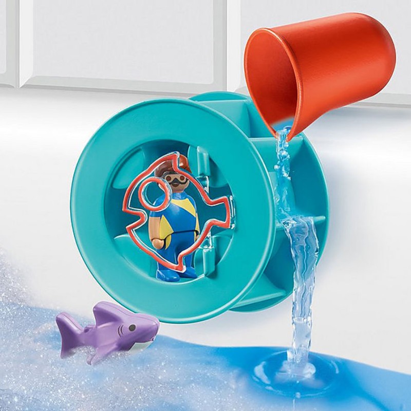 Playmobil 70636 - Water Wheel with Baby Shark - Playmobil 1.2.3 Aqua