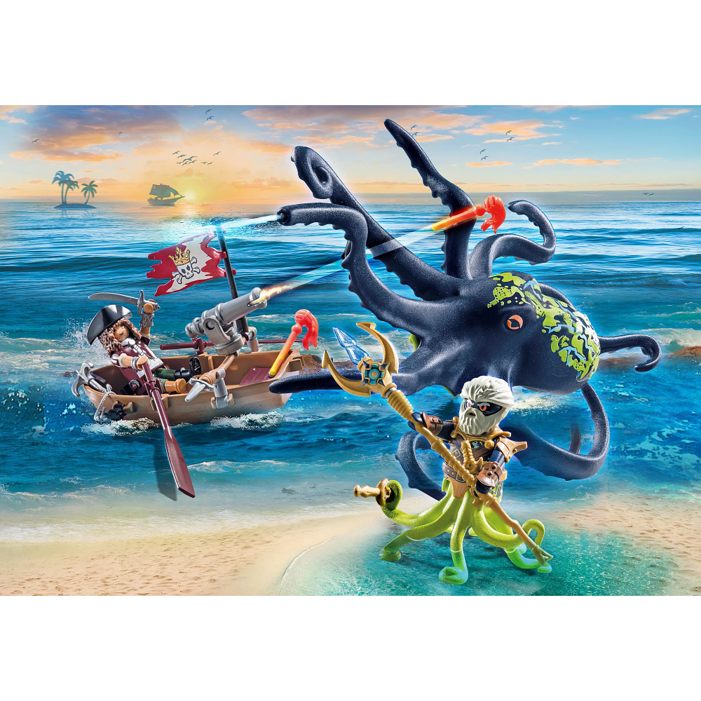 Playmobil 71419 - Battle Against the Giant Octopus - Pirates