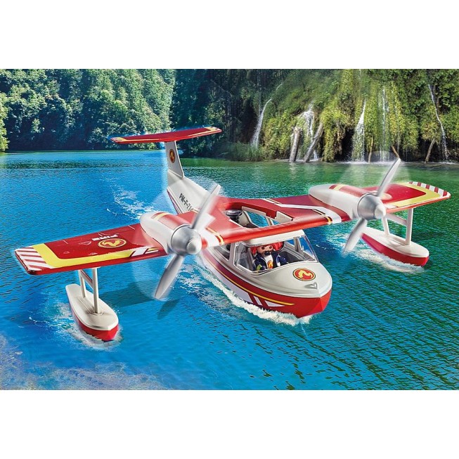 Playmobil 71463 - Firefighting Sea Plane with Extingushing Function - City Action Fire