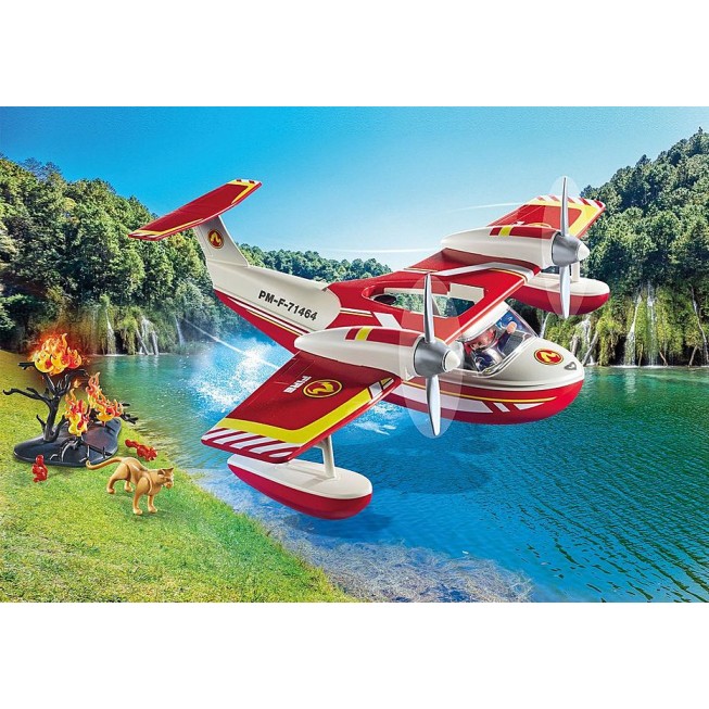 Playmobil 71463 - Firefighting Sea Plane with Extingushing Function - City Action Fire