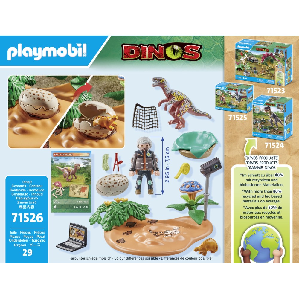 Playmobil 71526 - Stegasaurus Nest with Egg Theif - Dinos