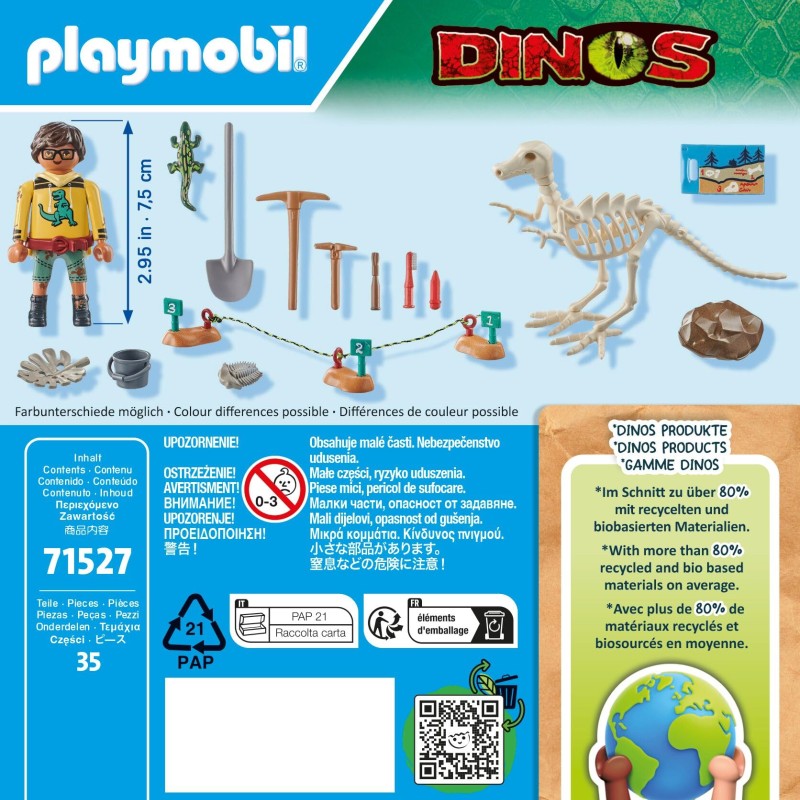 Playmobil 71527 - Archeological Dig with Dinosaur Skeleton - Dinos