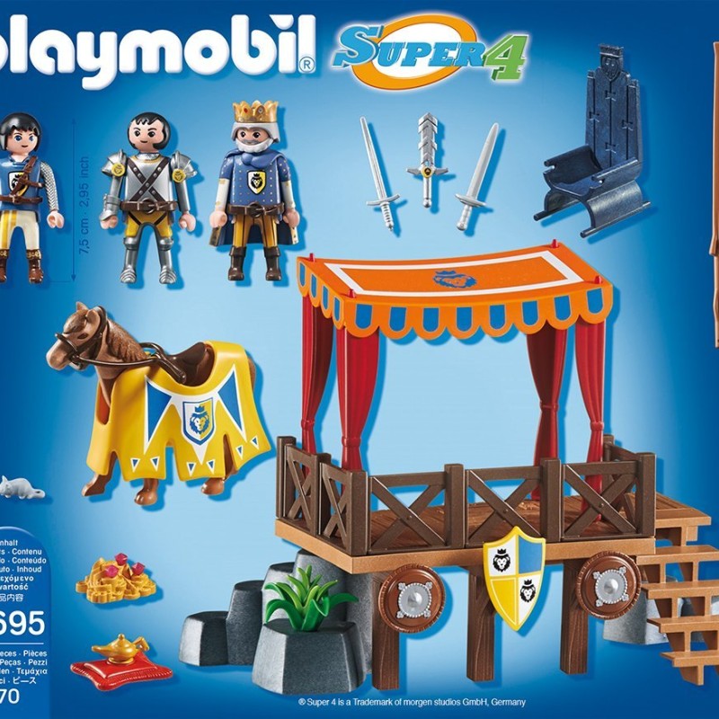 Playmobil 6695 Super 4 Royal Tribune with Alex