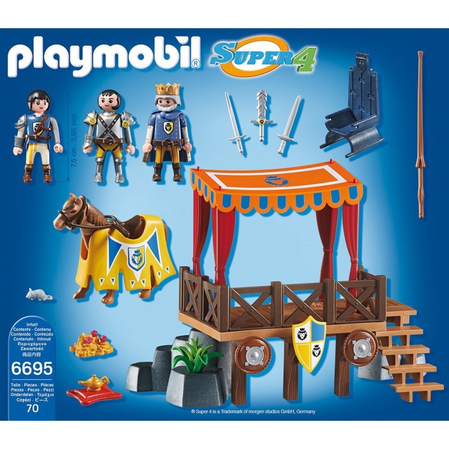Playmobil 6695 Super 4 Royal Tribune with Alex