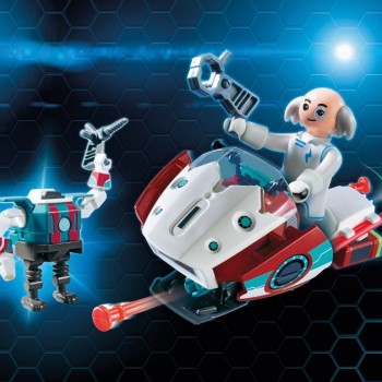 Playmobil 9003 -  Skyjet with Dr. X & Robot Super 4