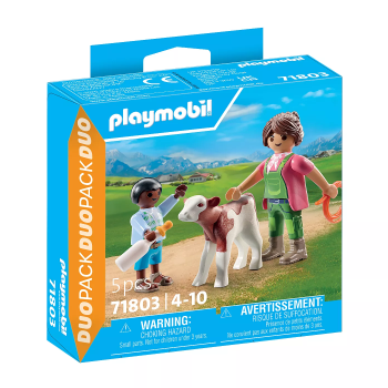 Playmobil 71803 - Farmer with Calf - Country