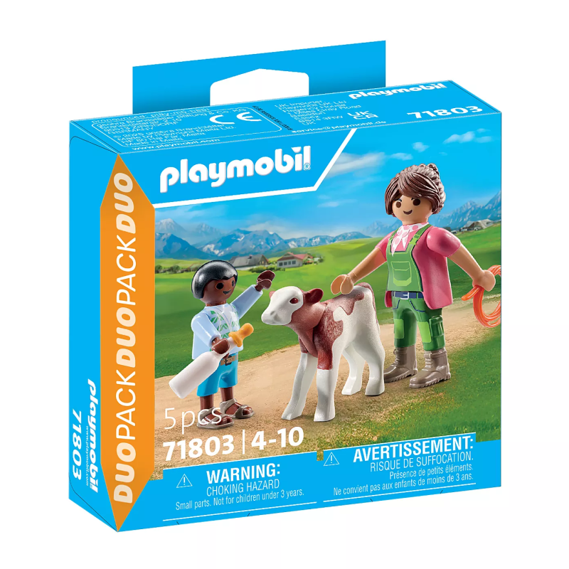 Playmobil 71803 - Farmer with Calf - Country
