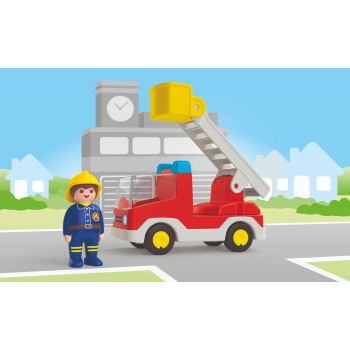 Playmobil 71683 - Ladder Unit Fire Truck - Playmobil Junior