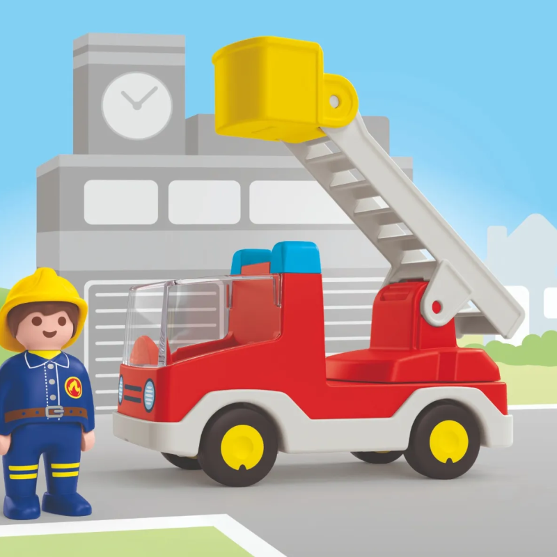 Playmobil 71683 - Ladder Unit Fire Truck - Playmobil Junior