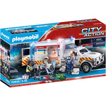 Playmobil 70936 - Rescue Ambulance with Lights and Sound - City Life