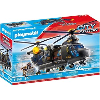 Playmobil 71149 - Police Tactical Unit Large Rescue Helicopter - City Action