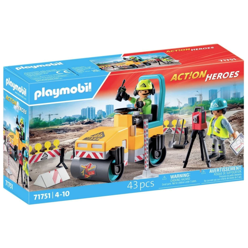 Playmobil 71751 - Road Construction Asphalt Roller - Action Heroes