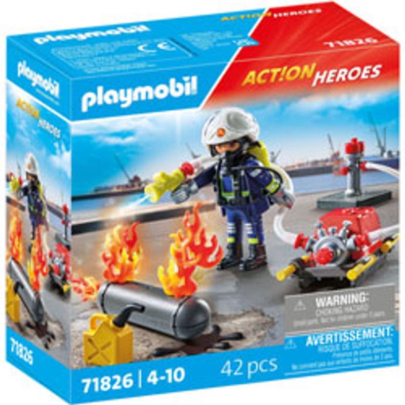 Playmobil 71826 - Firefighter with Water Pump