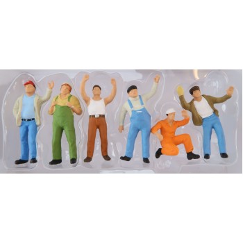 Preiser 68202 - Set of 6 Various Truckers Standing Figurines 1:50
