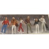 Preiser 68204 - Set of 6 Various Walking Passers By Standing Figurines 1:50