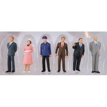 Preiser 68208 - Set of 6 Various Pedestrians Standing Figurines 1:50