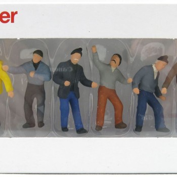 Preiser 68211 Set of 6 Construction Worker Figurines Scale 1:50 