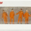 Preiser 68212 Set Of 6 Various Mechanics Construction Industrial Mining Orange 1:50 