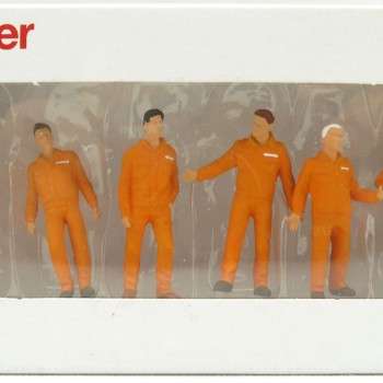 Preiser 68212 Set Of 6 Various Mechanics Construction Industrial Mining Orange 1:50 