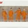 Preiser 68212 Set Of 6 Various Mechanics Construction Industrial Mining Orange 1:50 
