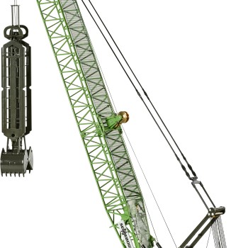 ROS 299242 SENNEBOGEN Heavy Duty Crawler Crane 6140 HD with Diaphragm Wall Grab  - Scale 1:50