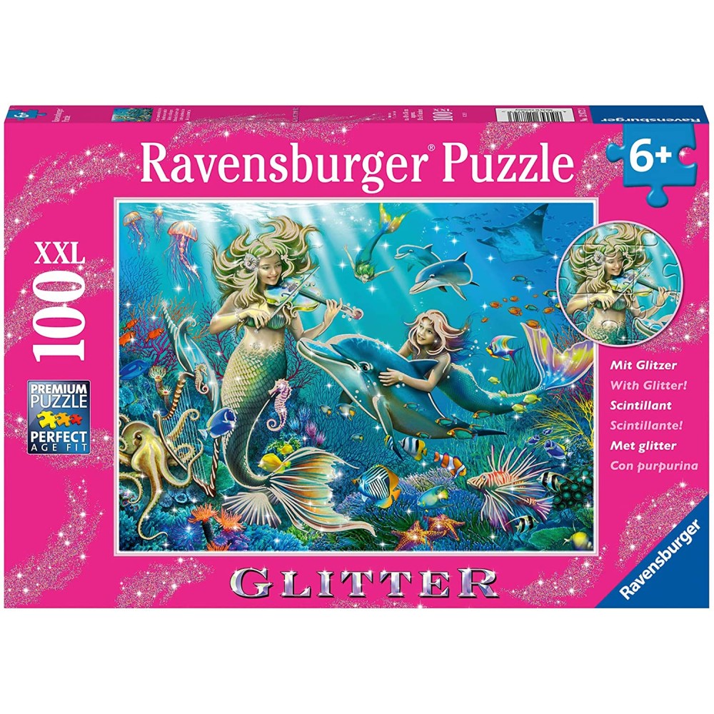 Ravensburger - Underwater Beauties Glitter XXL Puzzle - 100 pieces