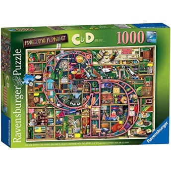 Ravensburger - Colin Thompson - Awesome Alphabet C &amp; D Puzzle - 1000 pieces