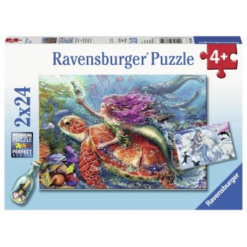 Ravensburger -  Mermaid Adventure Puzzle 2x24 pieces