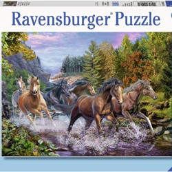 Ravensburger - Rushing River Horses Puzzle - 100 pieces 