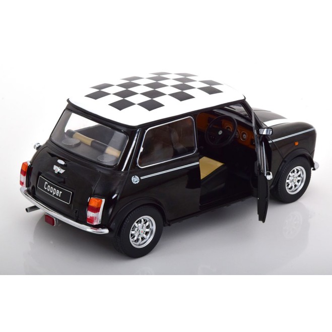 KK-Scale KKDC120055R - Mini Cooper RHD Checkered Black / White - Scale 1:12