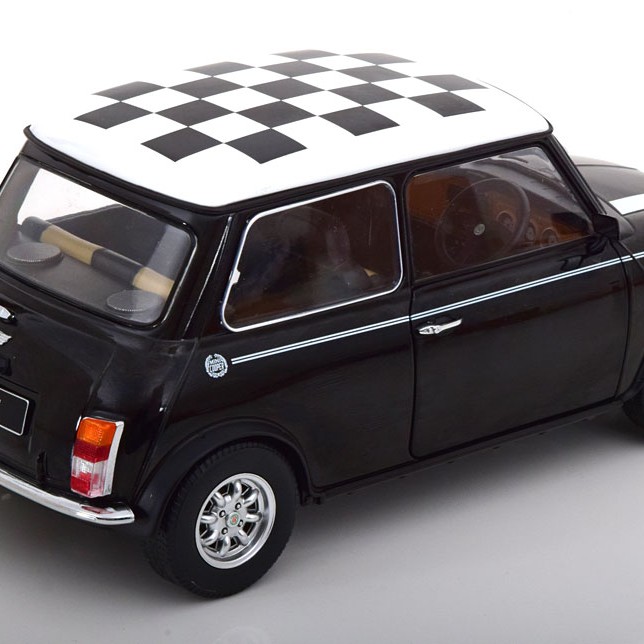 KK-Scale KKDC120055R - Mini Cooper RHD Checkered Black / White - Scale 1:12