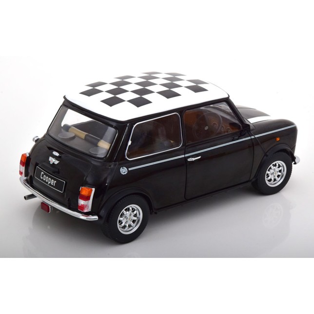 KK-Scale KKDC120055R - Mini Cooper RHD Checkered Black / White - Scale 1:12