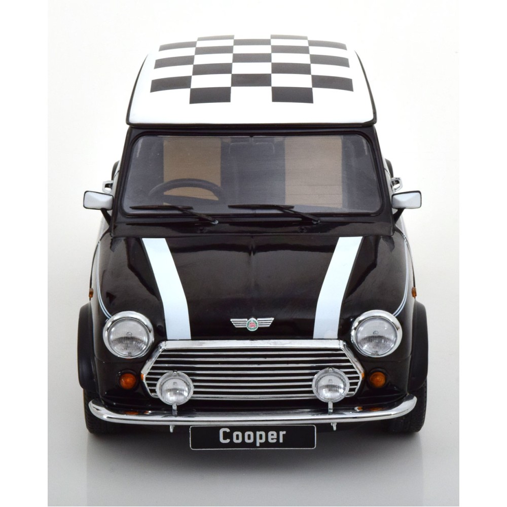 KK-Scale KKDC120055R - Mini Cooper RHD Checkered Black / White - Scale 1:12