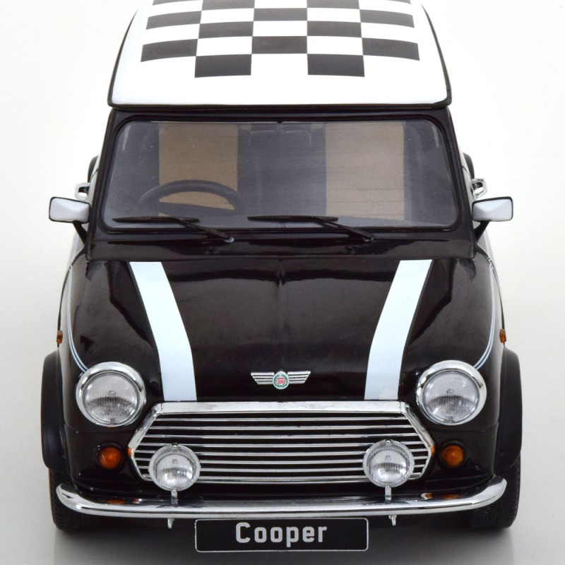KK-Scale KKDC120055R - Mini Cooper RHD Checkered Black / White - Scale 1:12