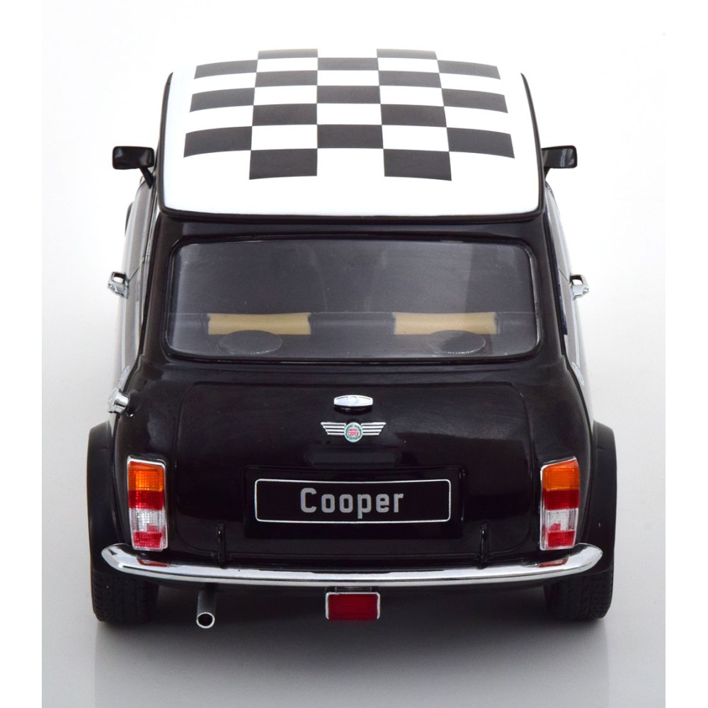 KK-Scale KKDC120055R - Mini Cooper RHD Checkered Black / White - Scale 1:12