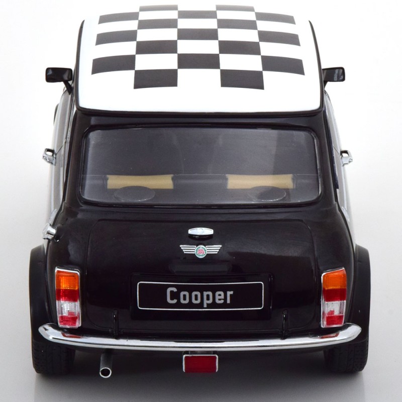 KK-Scale KKDC120055R - Mini Cooper RHD Checkered Black / White - Scale 1:12